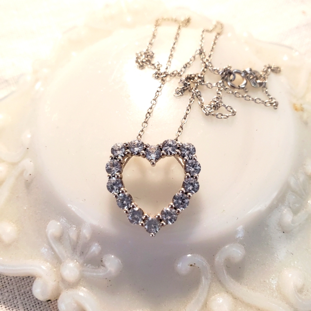 Sterling silver heart necklace